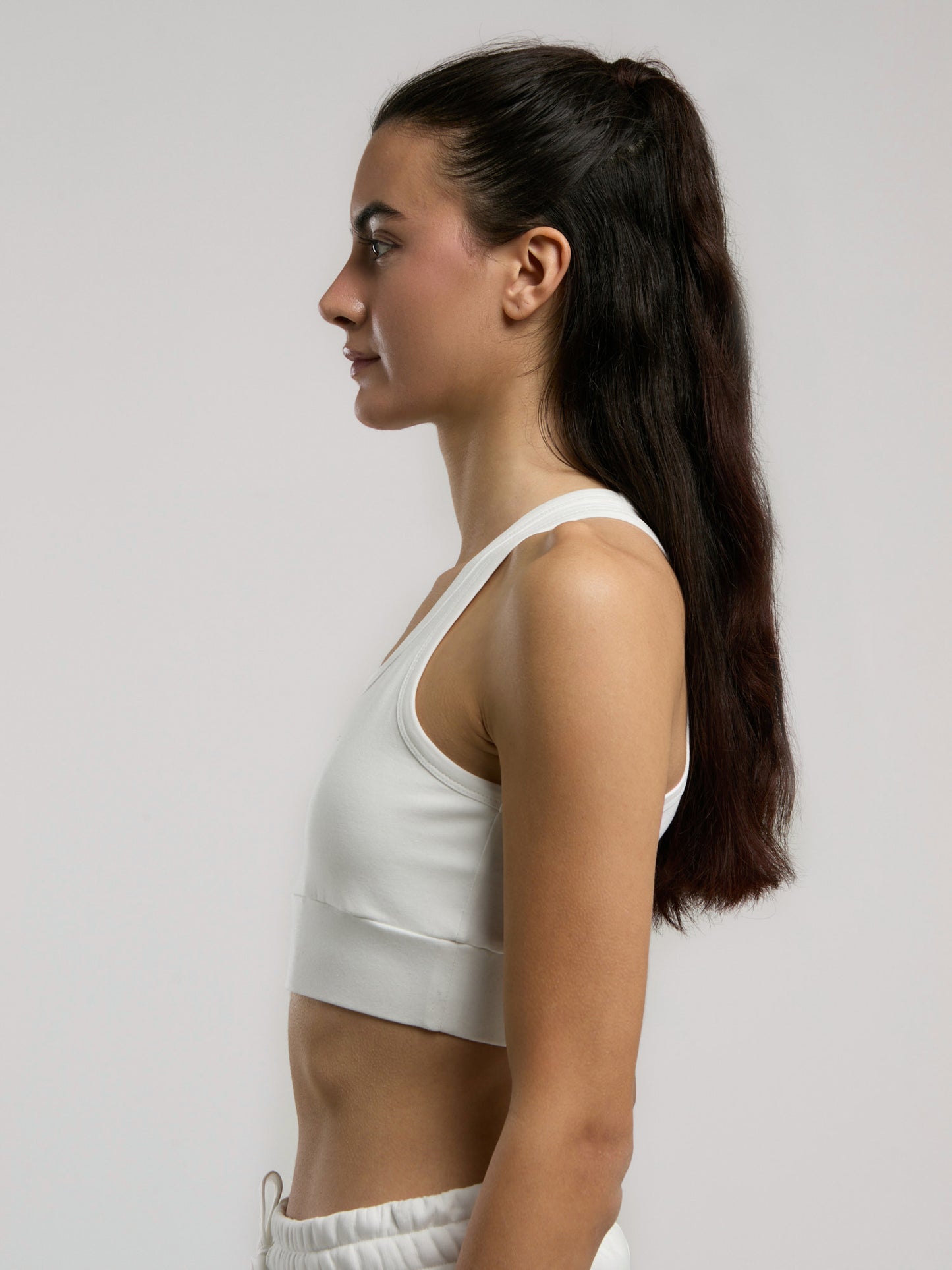 Ever Essentials Beyaz Kadın Pamuk Sporcu Sütyeni