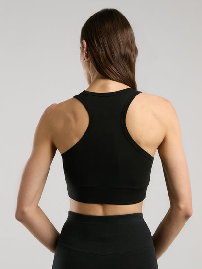 Ever Essentials Siyah Kadın Pamuk Sporcu Sütyeni