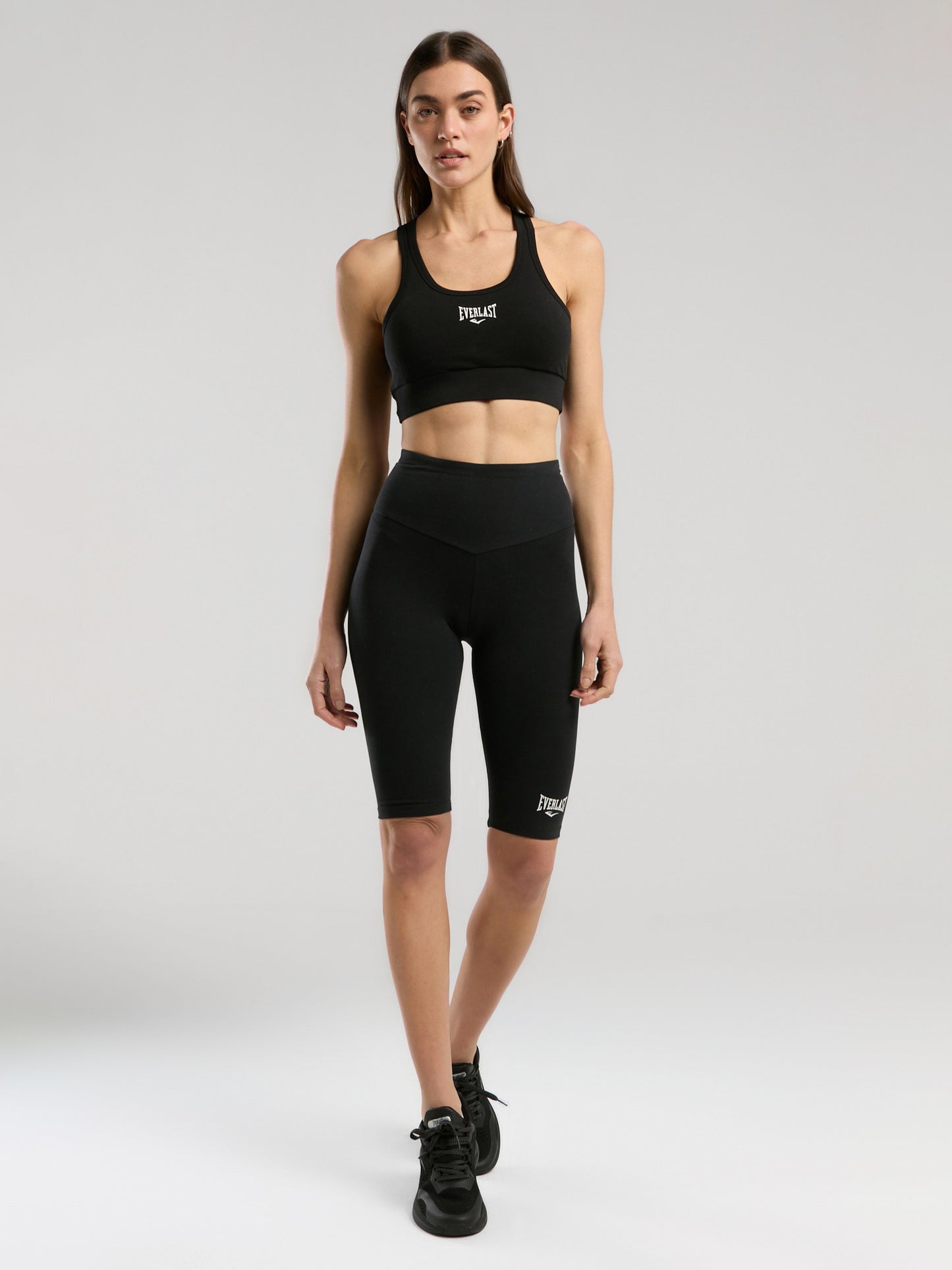 Ever Essentials Siyah Kadın Pamuk Sporcu Sütyeni