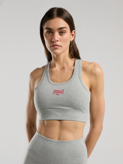 Ever Essentials Gri Melanj Kadın Pamuk Sporcu Sütyeni