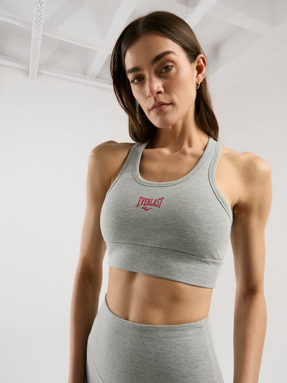 Ever Essentials Gri Melanj Kadın Pamuk Sporcu Sütyeni