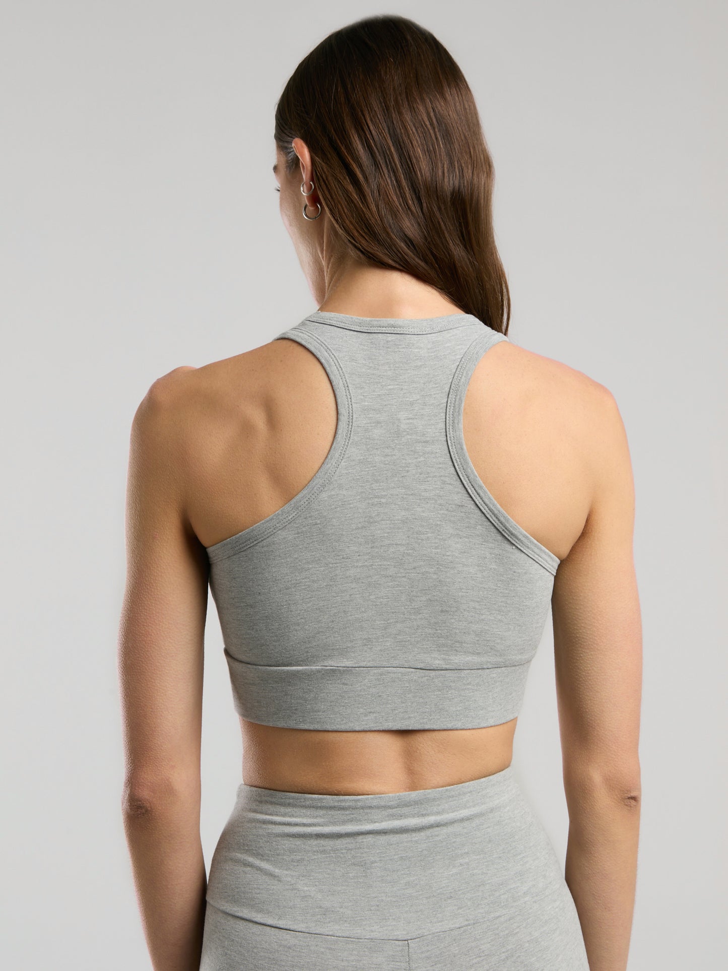 Ever Essentials Gri Melanj Kadın Pamuk Sporcu Sütyeni