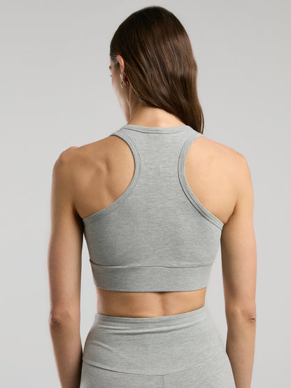 Ever Essentials Gri Melanj Kadın Pamuk Sporcu Sütyeni