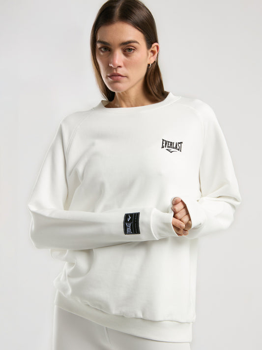 Ever Essentials Beyaz Kadın Sweatshirt