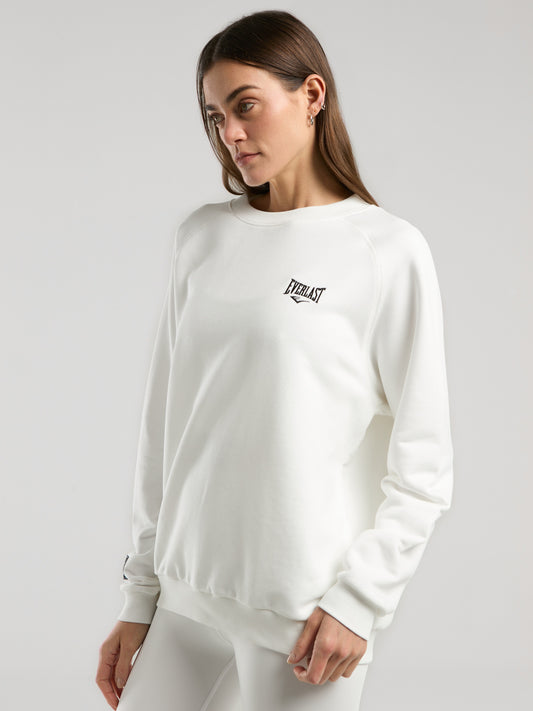 Ever Essentials Beyaz Kadın Sweatshirt