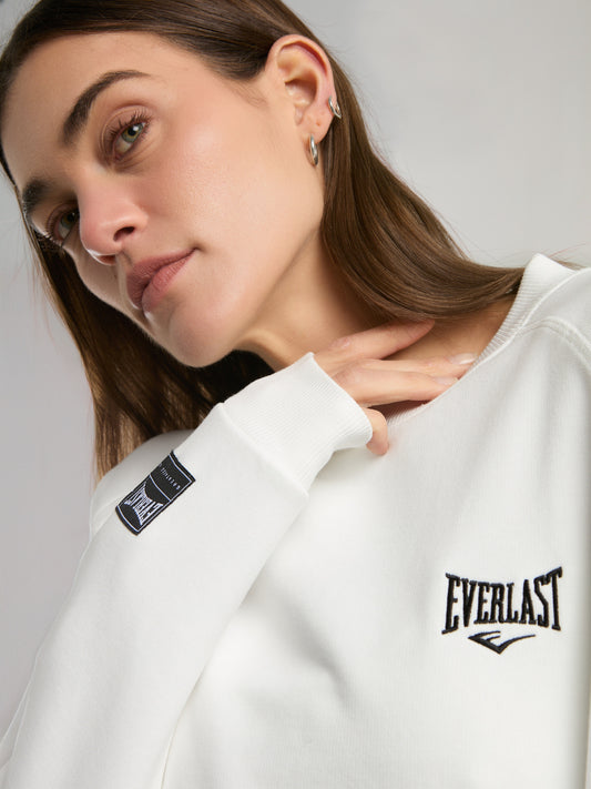 Ever Essentials Beyaz Kadın Sweatshirt