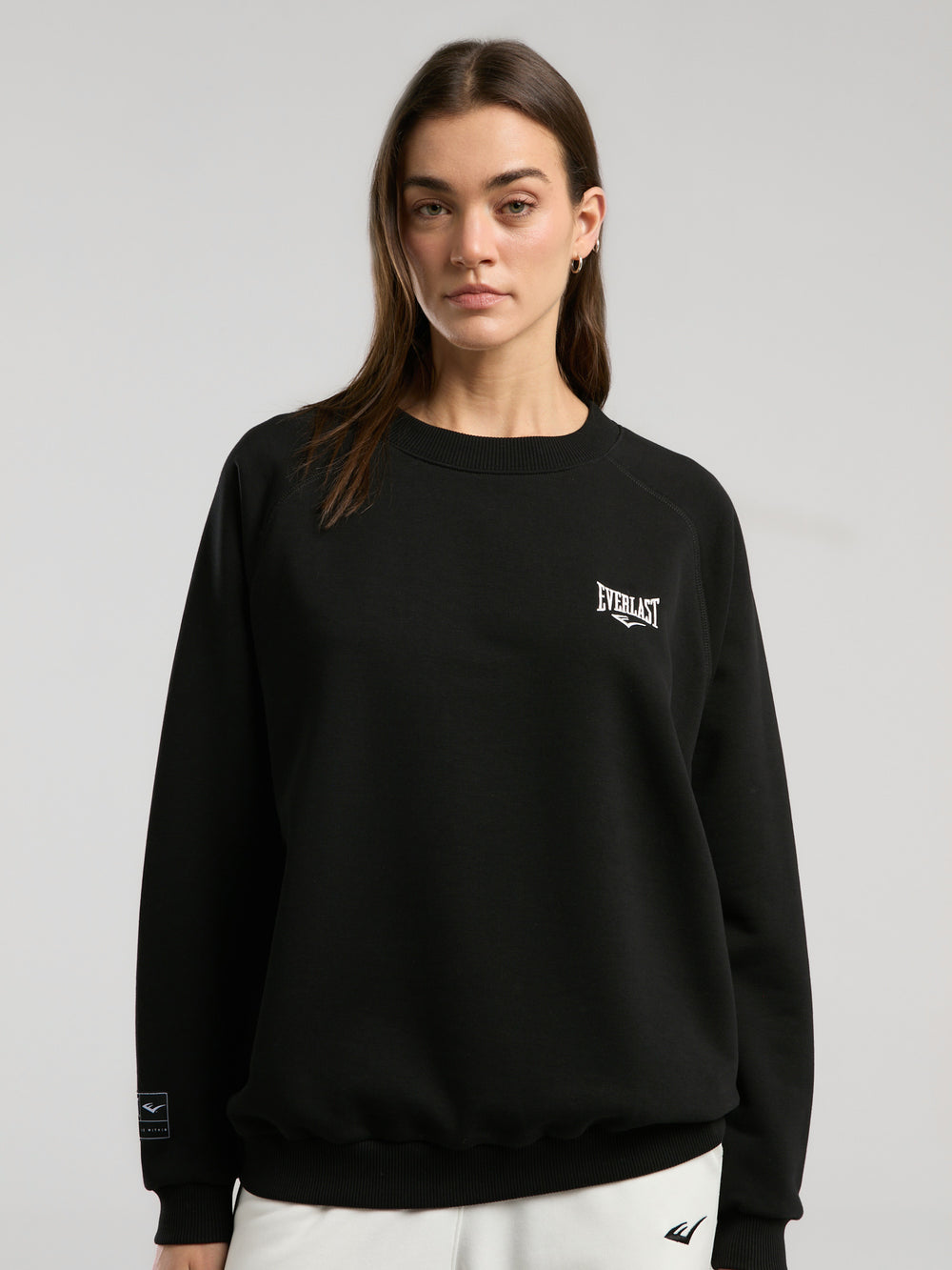 Ever Essentials Siyah Kadın Sweatshirt