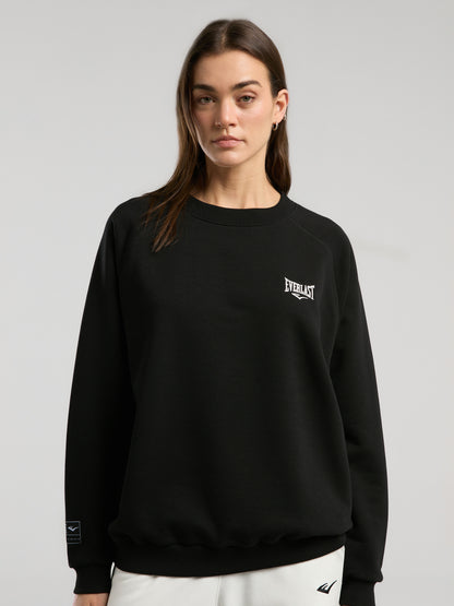 Ever Essentials Siyah Kadın Sweatshirt
