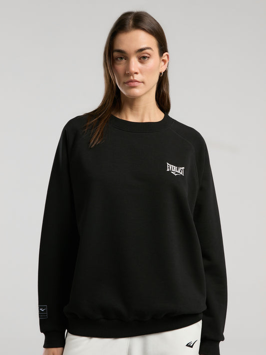 Ever Essentials Siyah Kadın Sweatshirt