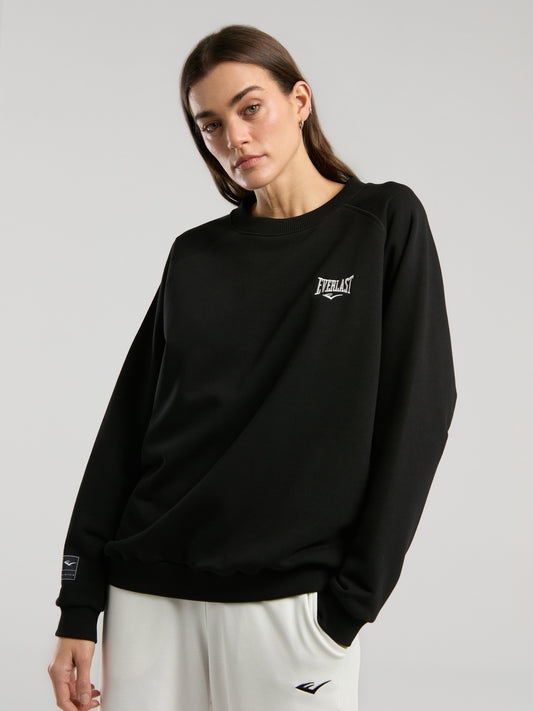 Ever Essentials Siyah Kadın Sweatshirt