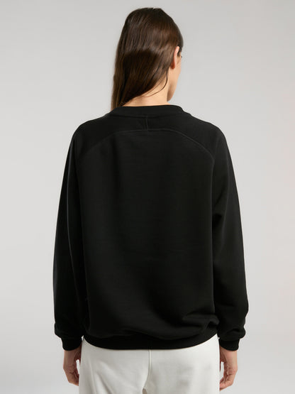 Ever Essentials Siyah Kadın Sweatshirt