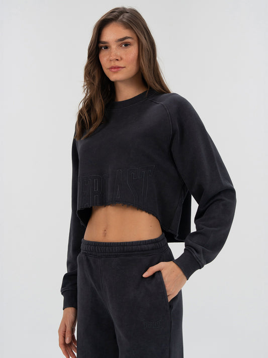 Everlast Cool Relax Wmn Antrasit Kadın Crop Sweatshirt
