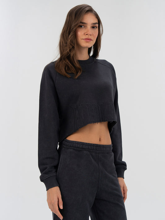 Everlast Cool Relax Wmn Antrasit Kadın Crop Sweatshirt