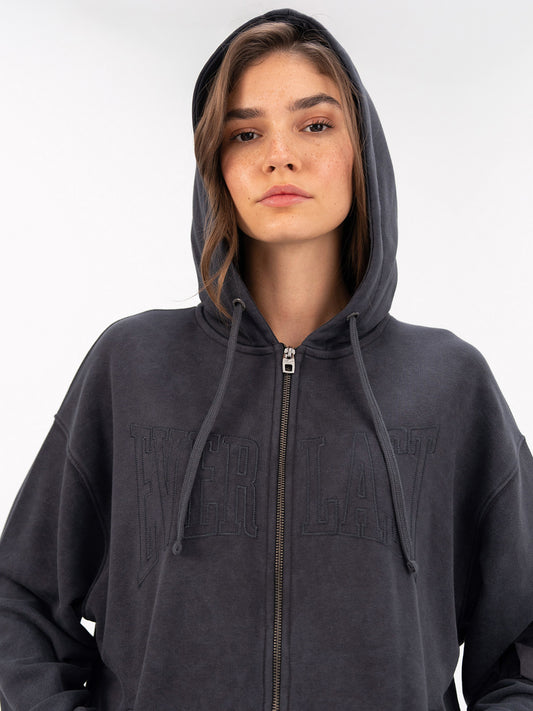 Everlast Cool Relax Wmn Antrasit Kadın Full Zip Kapişonlu Sweatshirt