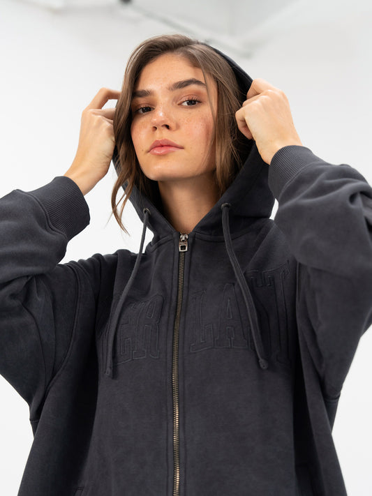 Everlast Cool Relax Wmn Antrasit Kadın Full Zip Kapişonlu Sweatshirt
