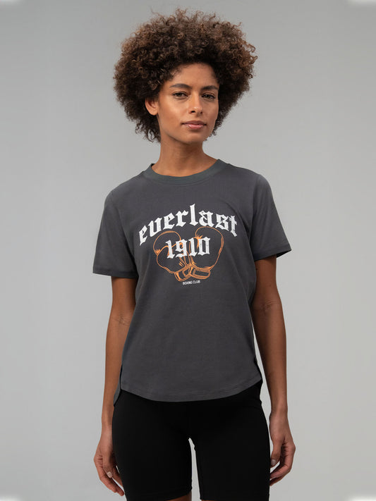 Everlast Graphic Boxing Collection Comfort Fit Füme Kadın Tişört
