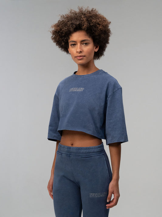 Everlast Giant Logo Oversize İndigo Kadın Tişört