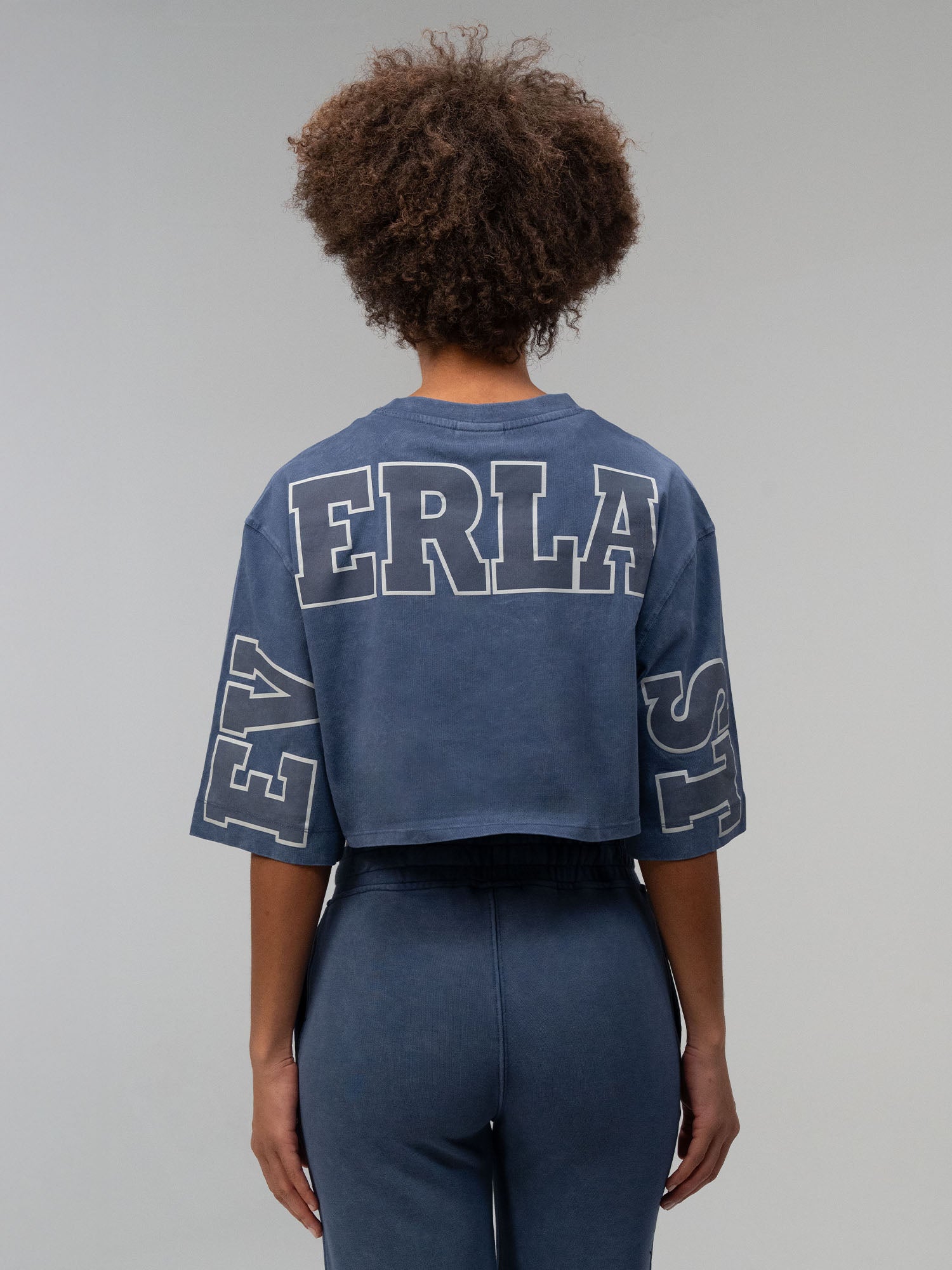 Everlast Giant Logo Oversize İndigo Kadın Tişört