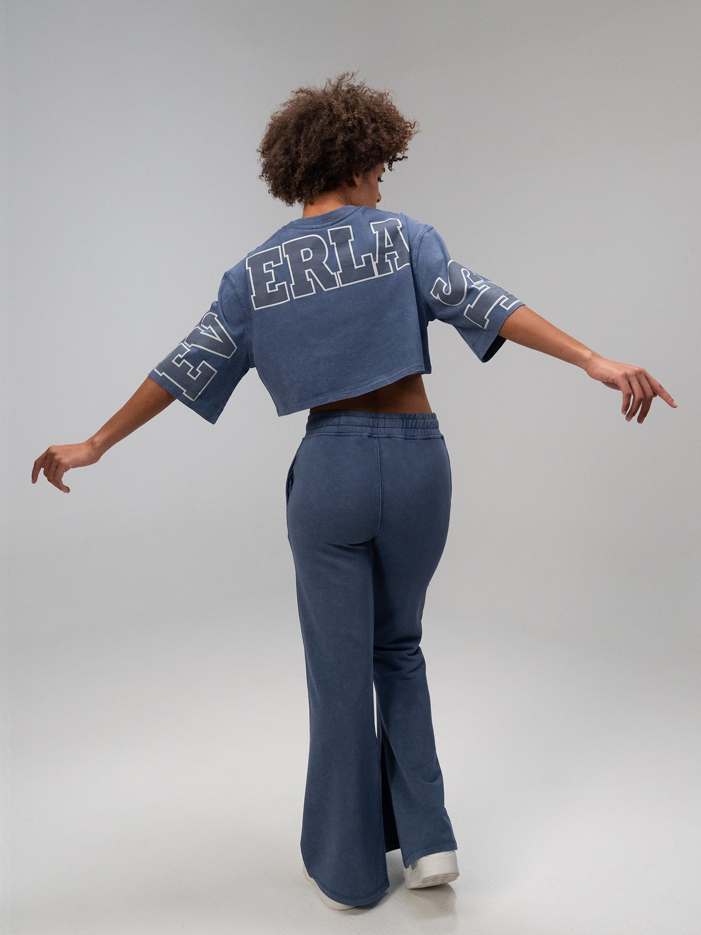 Everlast Giant Logo Oversize İndigo Kadın Tişört