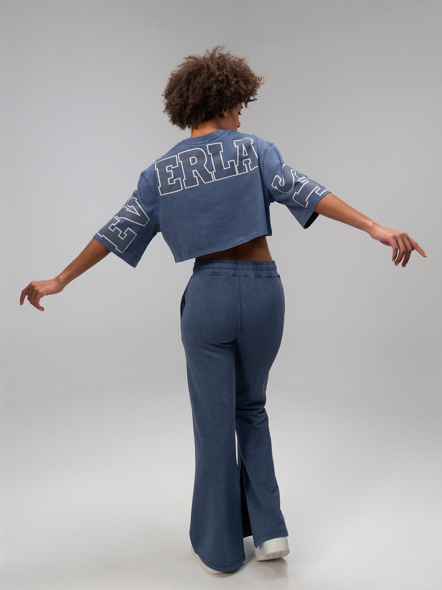 Everlast Giant Logo Oversize İndigo Kadın Tişört